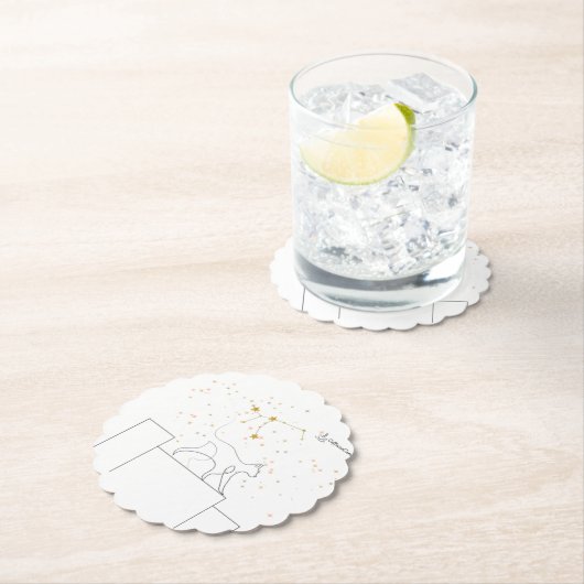 Virgo Inspiration Cat Coaster Kartonnen Onderzetters (Insitu)