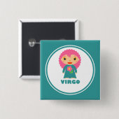 Virgo is mijn Zodiac Sign Vierkante Button 5,1 Cm (Voorkant /achterkant)