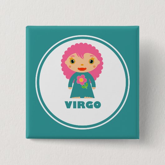 Virgo is mijn Zodiac Sign Vierkante Button 5,1 Cm (Voorkant)