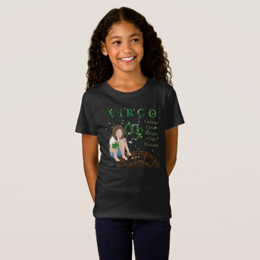 Virgo Kid Zodiac Traits T-Shirt (Voorkant volledig)