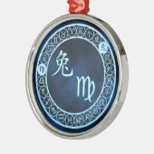Virgo/konijn Metalen Ornament (Links)