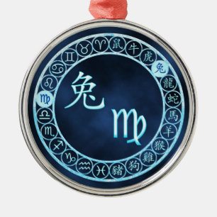 Virgo/konijn Metalen Ornament