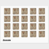 Virgo, Libra en Scorpio Vierkante Sticker (Vel)