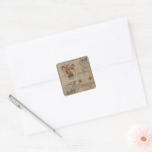 Virgo, Libra en Scorpio Vierkante Sticker (Envelop)