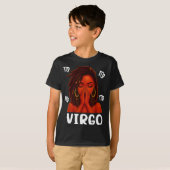 Virgo Loc'd Black Woman Pray Christian Zodiac Birt T-shirt (Voorkant volledig)