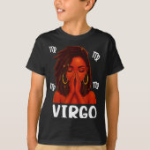 Virgo Loc'd Black Woman Pray Christian Zodiac Birt T-shirt (Voorkant)