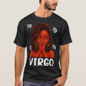 Virgo Loc'd Black Woman Pray Christian Zodiac Birt T-shirt (Voorkant)