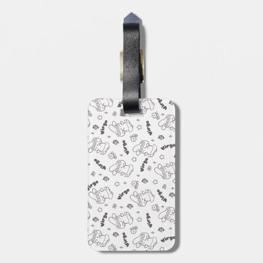 Virgo Loppi Tokki Bunny Zodiac Series Patroon III Bagagelabel (Achterkant verticaal)