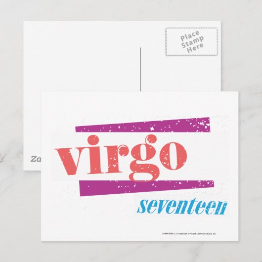 Virgo LtPink Briefkaart (Voorkant / Achterkant)