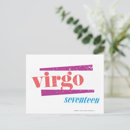 Virgo LtPink Briefkaart (Staand voorkant)