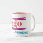 Virgo LtPink Tweekleurige Koffiemok (Voorkant rechts)