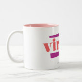 Virgo LtPink Tweekleurige Koffiemok (Links)
