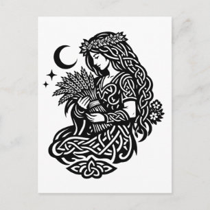 Virgo Maagd-teken — Aardgebonden Dierenrieminktwer Briefkaart