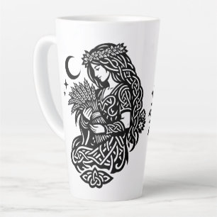 Virgo Maagd-teken — Aardgebonden Dierenrieminktwer Latte Mok