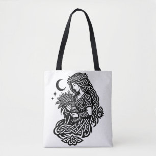 Virgo Maagd-teken — Aardgebonden Dierenrieminktwer Tote Bag
