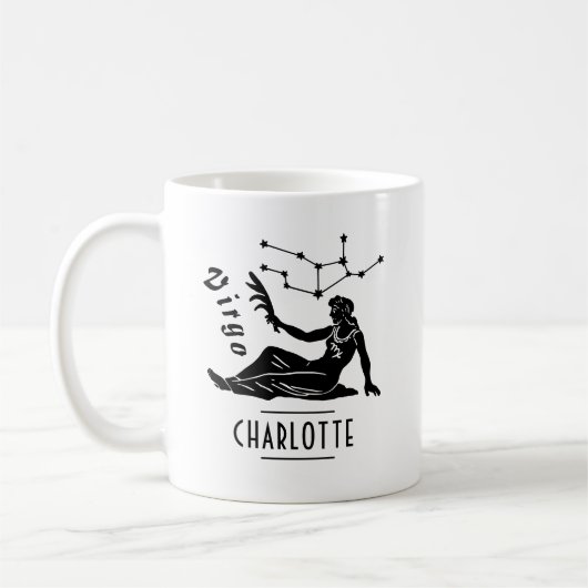 Virgo Maiden Constellation Custom Name Birthday Koffiemok (Links)