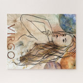 Virgo Maiden Earth teken astrologisch symbool goud Legpuzzel (Horizontaal)