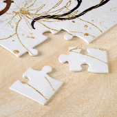 Virgo Maiden Earth teken astrologisch symbool goud Legpuzzel (Zijkant)