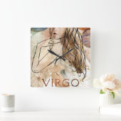 Virgo Maiden Earth teken astrologisch symbool goud Vierkante Klok (Huis)
