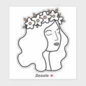 Virgo Maiden Earth teken astrologisch symbool Sticker (Vel)