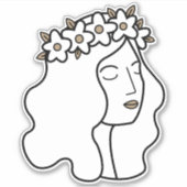 Virgo Maiden Earth teken astrologisch symbool Sticker (Voorkant)