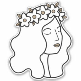 Virgo Maiden Earth teken astrologisch symbool Sticker