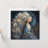 Virgo Maiden Zodiac Astrology Mystical Birthday Kaart (Voorkant / Achterkant in situ)