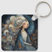 Virgo Maiden Zodiac Astrology Mystical Birthday Sleutelhanger (Achterkant)