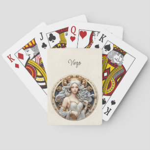 Virgo Maiden Zodiac Minimalist Pokerkaarten