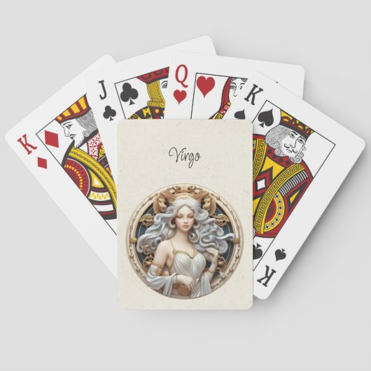 Virgo Maiden Zodiac Minimalist Pokerkaarten (Achterkant)