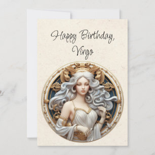 Virgo Maiden Zodiac Minimalistische Verjaardag Fla
