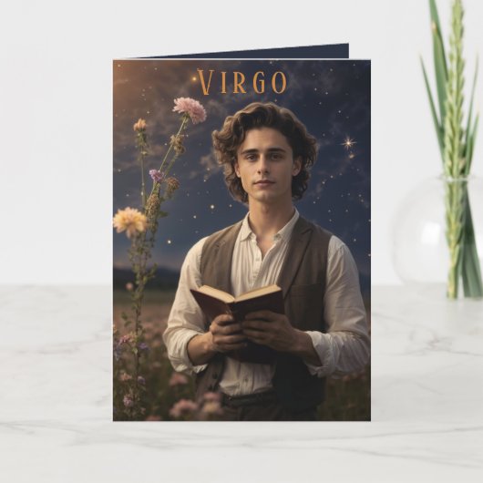 Virgo Male Verjaardag Kaart (Voorkant)