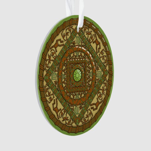 Virgo Mandala Acryl Ornament (voorkant)