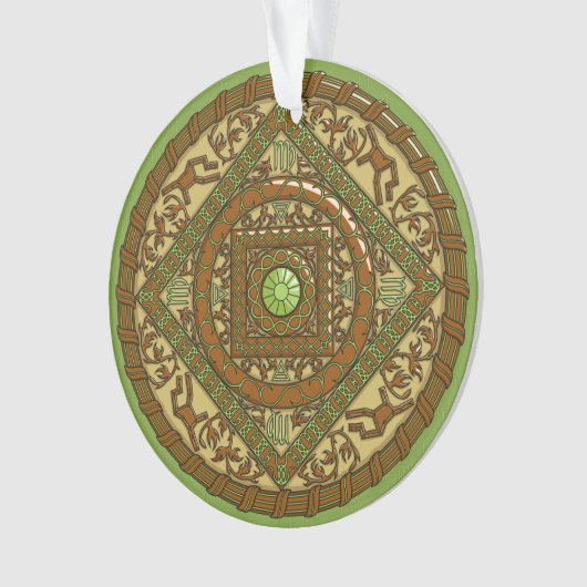 Virgo Mandala Acryl Ornament (voorkant)