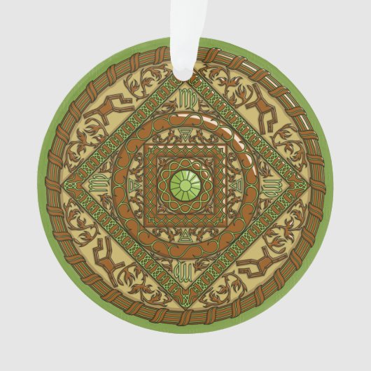 Virgo Mandala Acryl Ornament (voorkant)