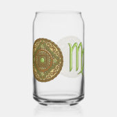 Virgo Mandala Blikvorm Glas (Achterkant)