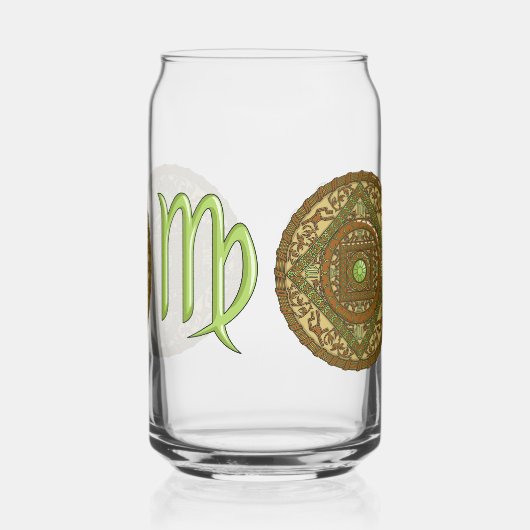 Virgo Mandala Blikvorm Glas (Links)