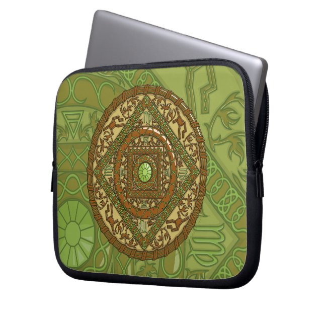 Virgo Mandala Laptop Hoesje Sleeve (Voorkant Links)
