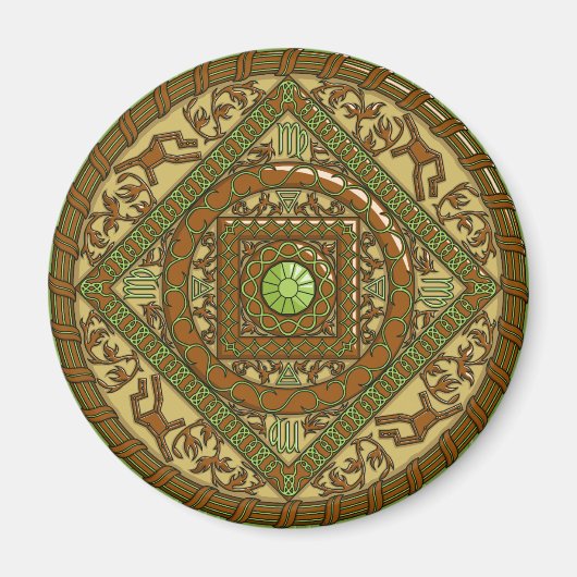 Virgo Mandala Magnet (Voorkant)