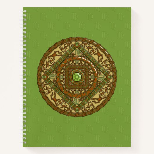Virgo Mandala Spiral notebook Notitieboek (Voorkant)
