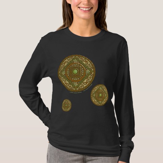 Virgo Mandala Vrouwen Donker Shirt (Voorkant)