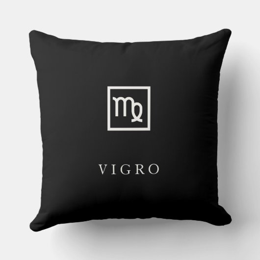 Virgo – Minimalist Zodiac Decorative Pillow Kussen (Achterkant)
