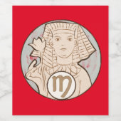 Virgo Mucha Art Nouveau Wijn Etiket (Enkel label)