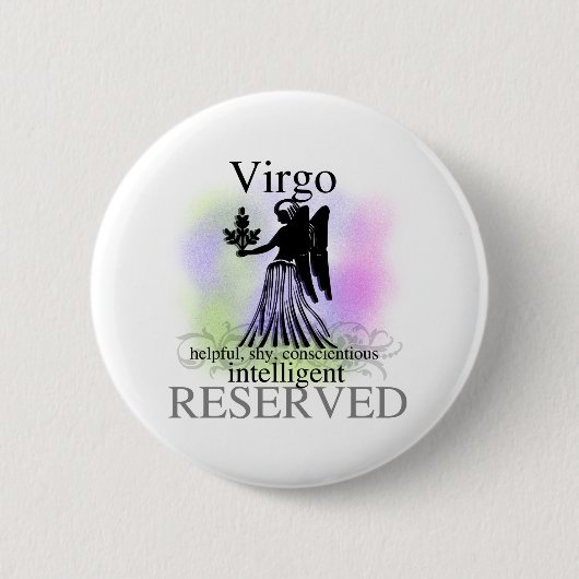Virgo over jou ronde button 5,7 cm (Voorkant)