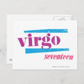 Virgo Paars Briefkaart (Voorkant / Achterkant)
