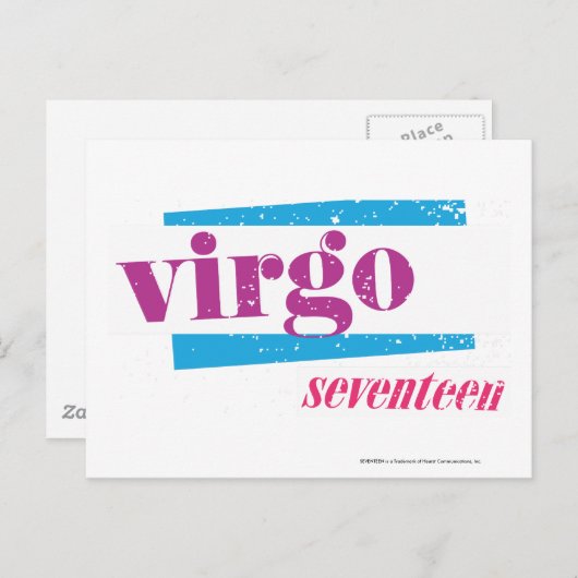 Virgo Paars Briefkaart (Voorkant / Achterkant)