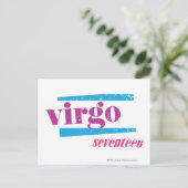Virgo Paars Briefkaart (Staand voorkant)