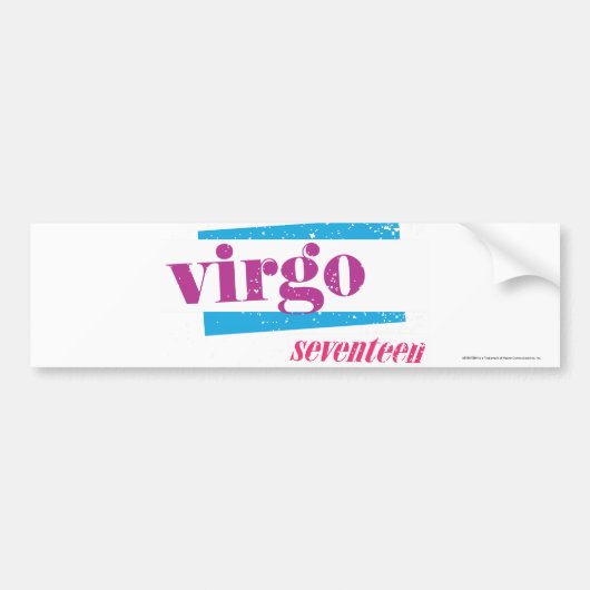 Virgo Paars Bumpersticker (Voorkant)