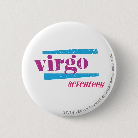 Virgo Paars Ronde Button 5,7 Cm (Voorkant)