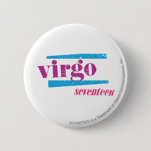 Virgo Paars Ronde Button 5,7 Cm
